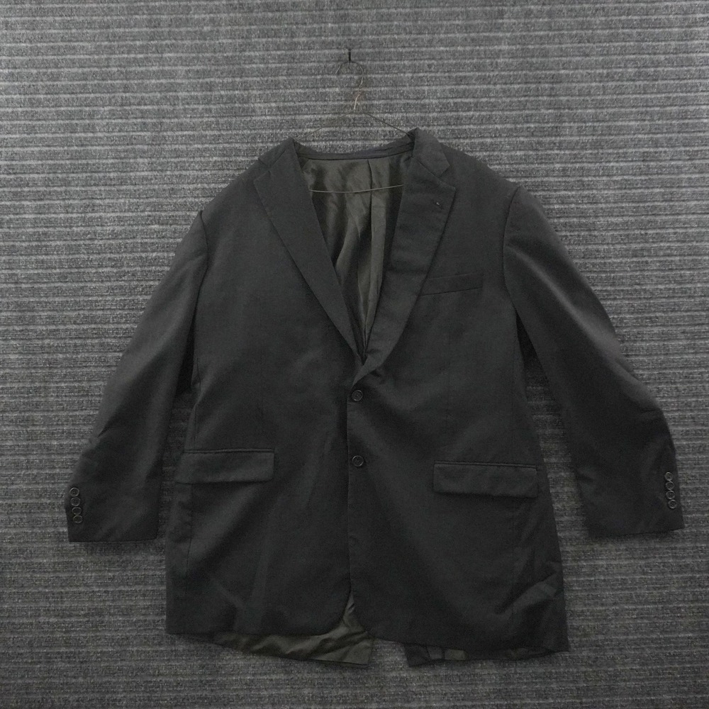 Burberry London Blazer Mens 46 Long Black Super 100s Wool Kensington Jacket